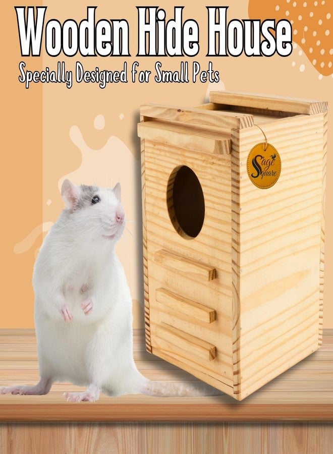 Sage Square Sugar Glider Wooden Hide House - Handcrafted Natural Wood Habitat for Small Pets, Safe, Cozy, Durable, Sugar Gliders, Hamsters, Eco-Friendly, Easy Clean, Enhance Pet’s Comfort & Security - Image 5